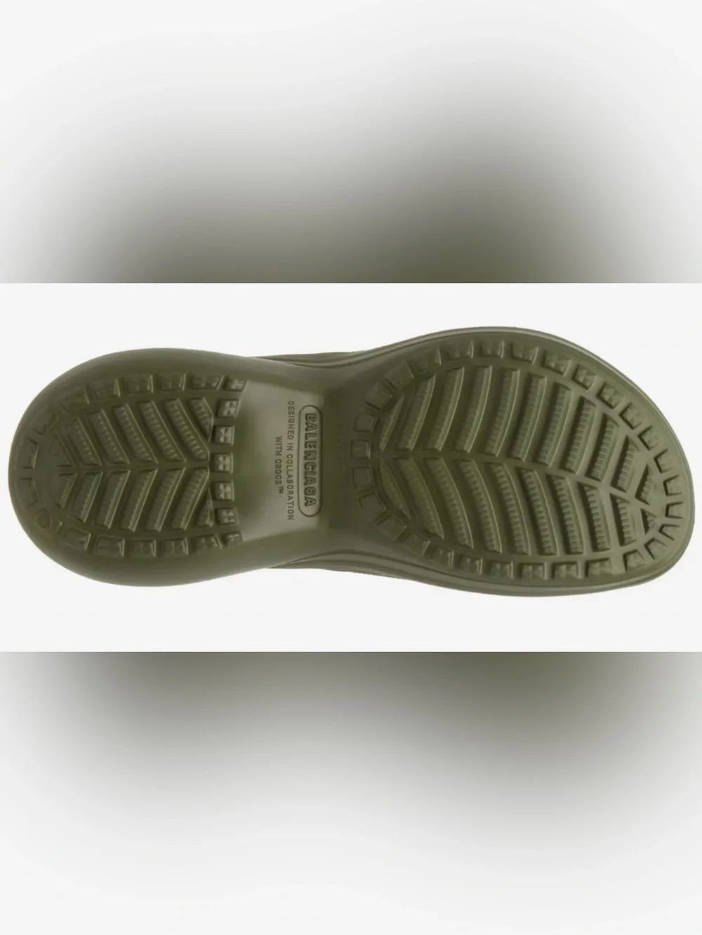 BALENCIAGA x CROCS platform mules Olive Green EU 42 US 9